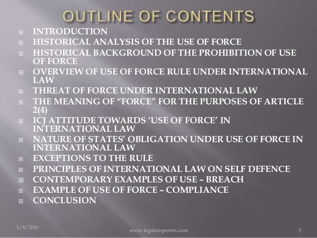 the use of force climax the use of force setting
